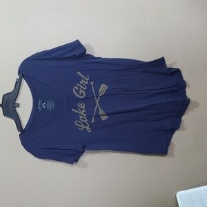 Journeys Lake Girl Navy Short Sleeve Tshirt Size Xl